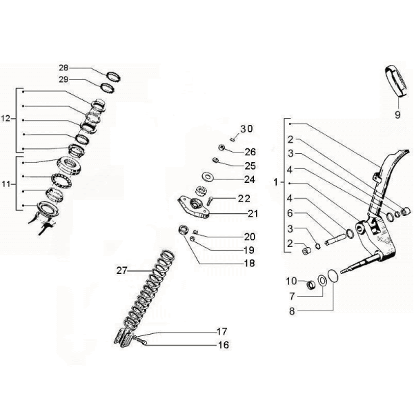 600x600 Vespa Px Front Suspension Diagram Ron Daley Motorcycles - Suspension Sketch