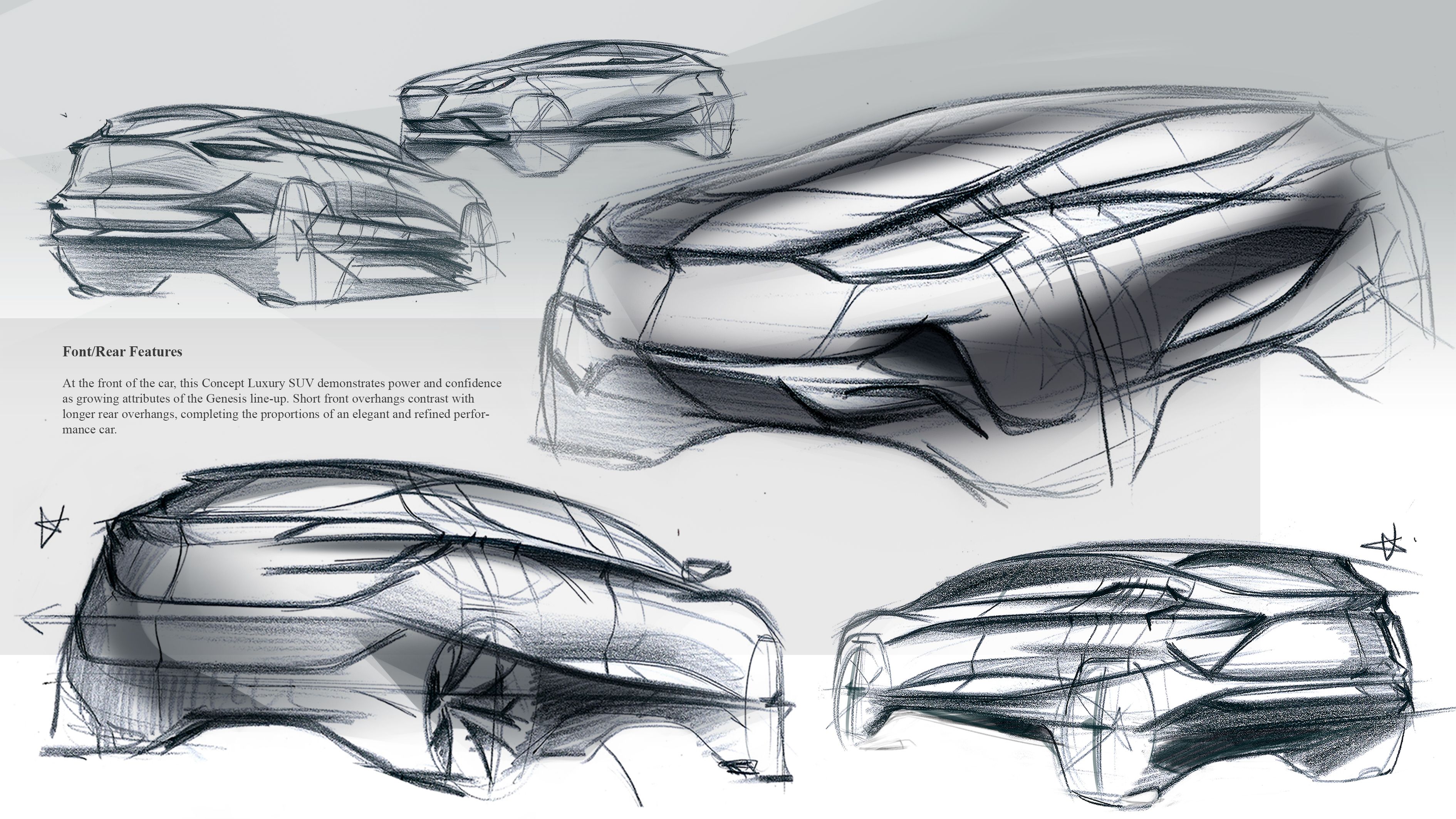 3780x2126 Luxury Suv Of Genesis Sketch On Behance Tech - Suv Sketch
