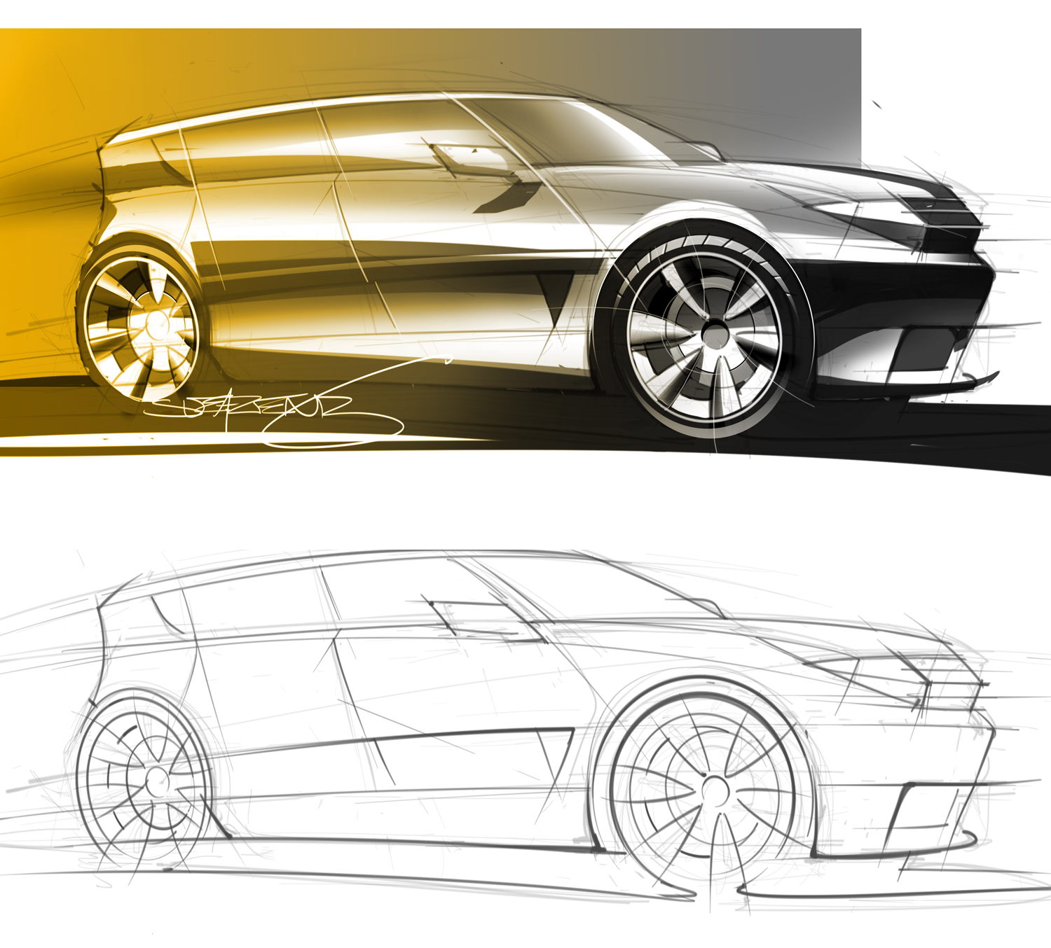 1500x1354 Suv Scottdesigner - Suv Sketch