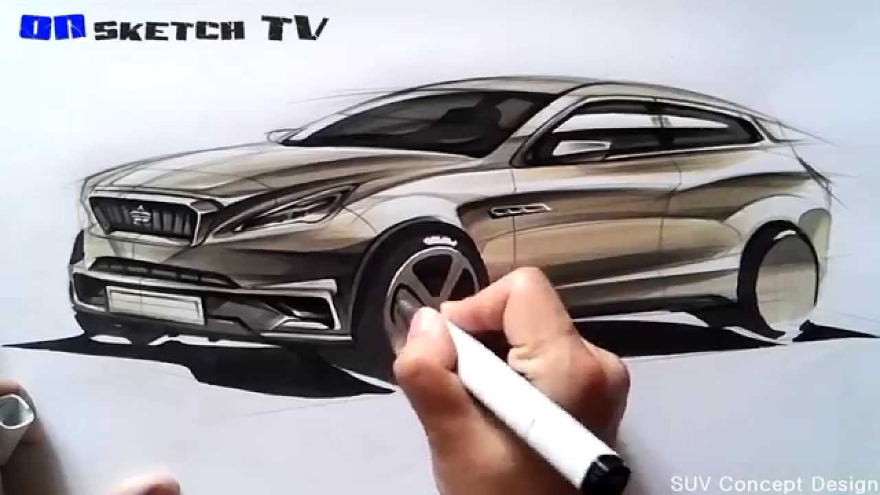 1280x720 Tv Car Sketch - Suv Sketch