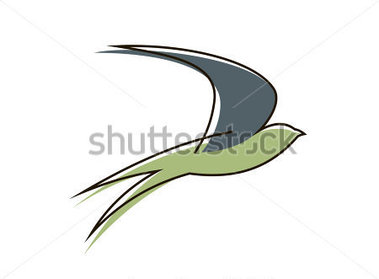 379x279 Swallow Clipart Stylized - Swallow Bird Sketch