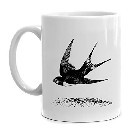 425x425 Eddany Swallow Sketch Mug Coffee Cups Amp Mugs - Swallow Sketch
