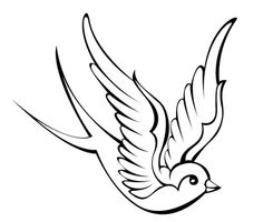 236x200 Swallow Temporary Tattoos - Swallow Tattoo Sketch