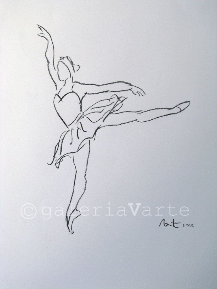 750x1000 Ballet Drawing - Swan Lake Sketch