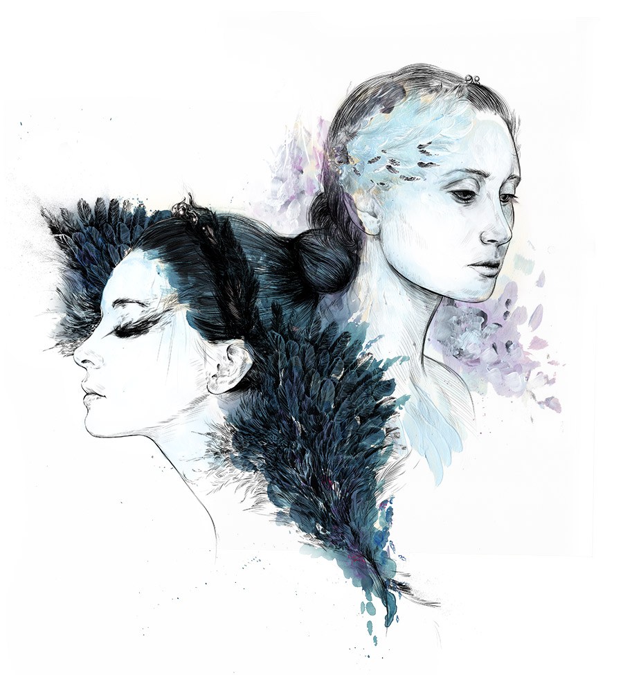 900x975 Swanlake Inna Heller Illustration Amp Storyboard - Swan Lake Sketch
