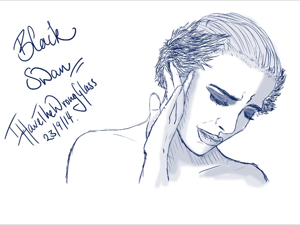 1030x775 Black Swan Sketch By Ihavethewrongglass - Swan Sketch