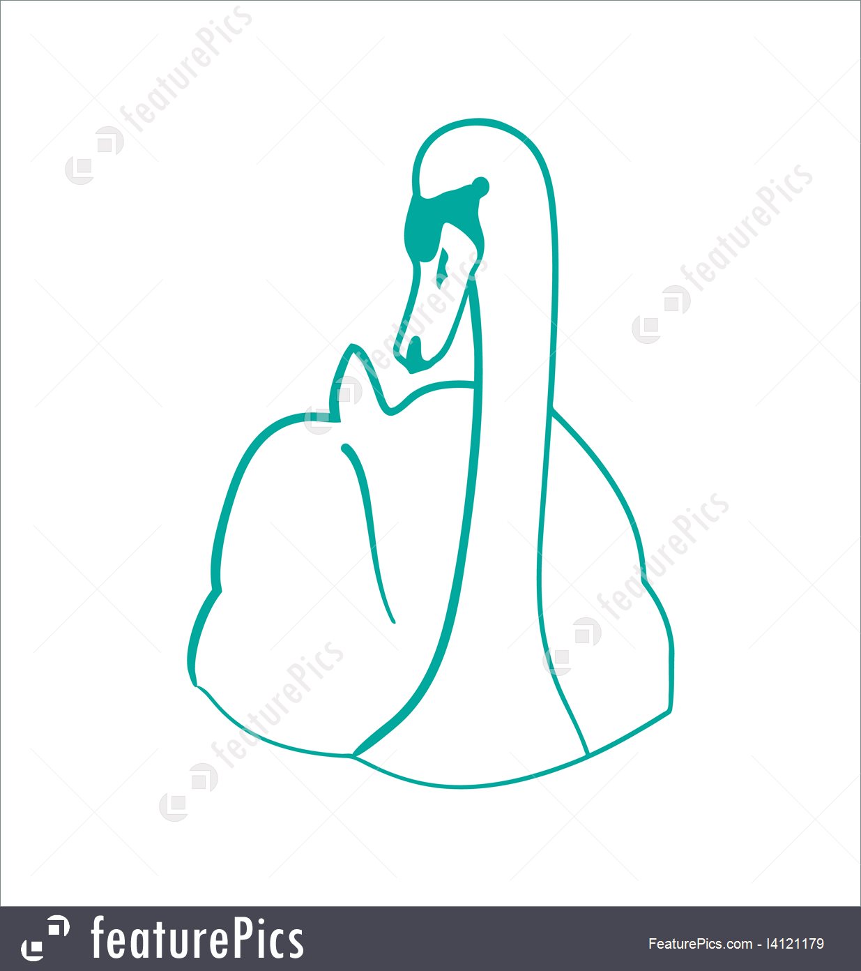 1235x1392 Illustration Of Swan Sketch - Swan Sketch Images
