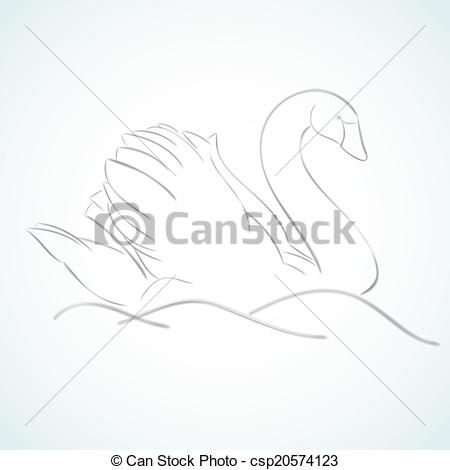 450x470 Sketch Swan. Swan In The Art Sketch. - Swan Sketch Images