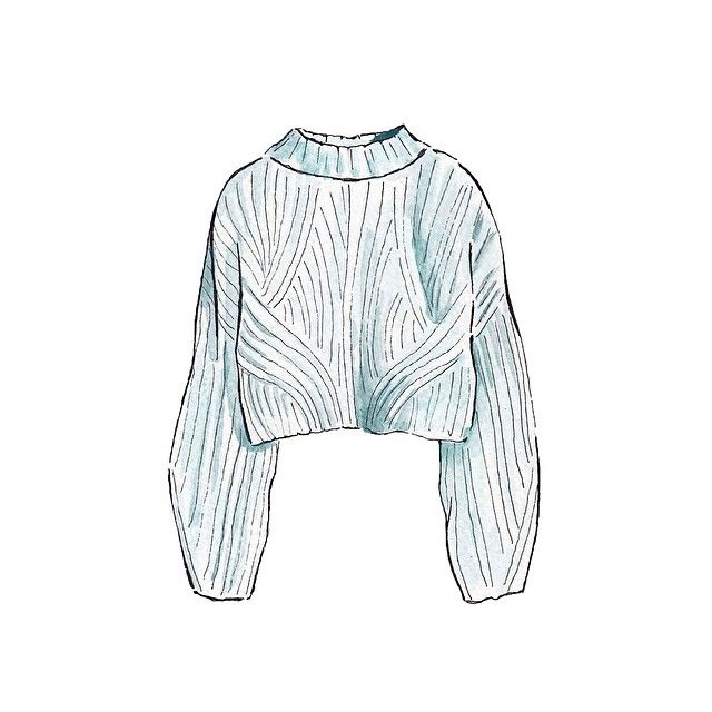 Simple Plaid Jumper Sketch Drawing for Girl