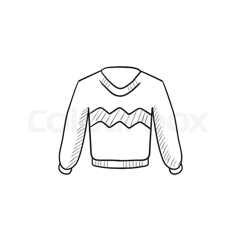 800x800 Sweater Vector Sketch Icon Isolated On Background. Hand Drawn - Sweater Sketch