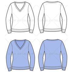 236x236 Boatneck Sweater Sketch Template - Sweater Sketch