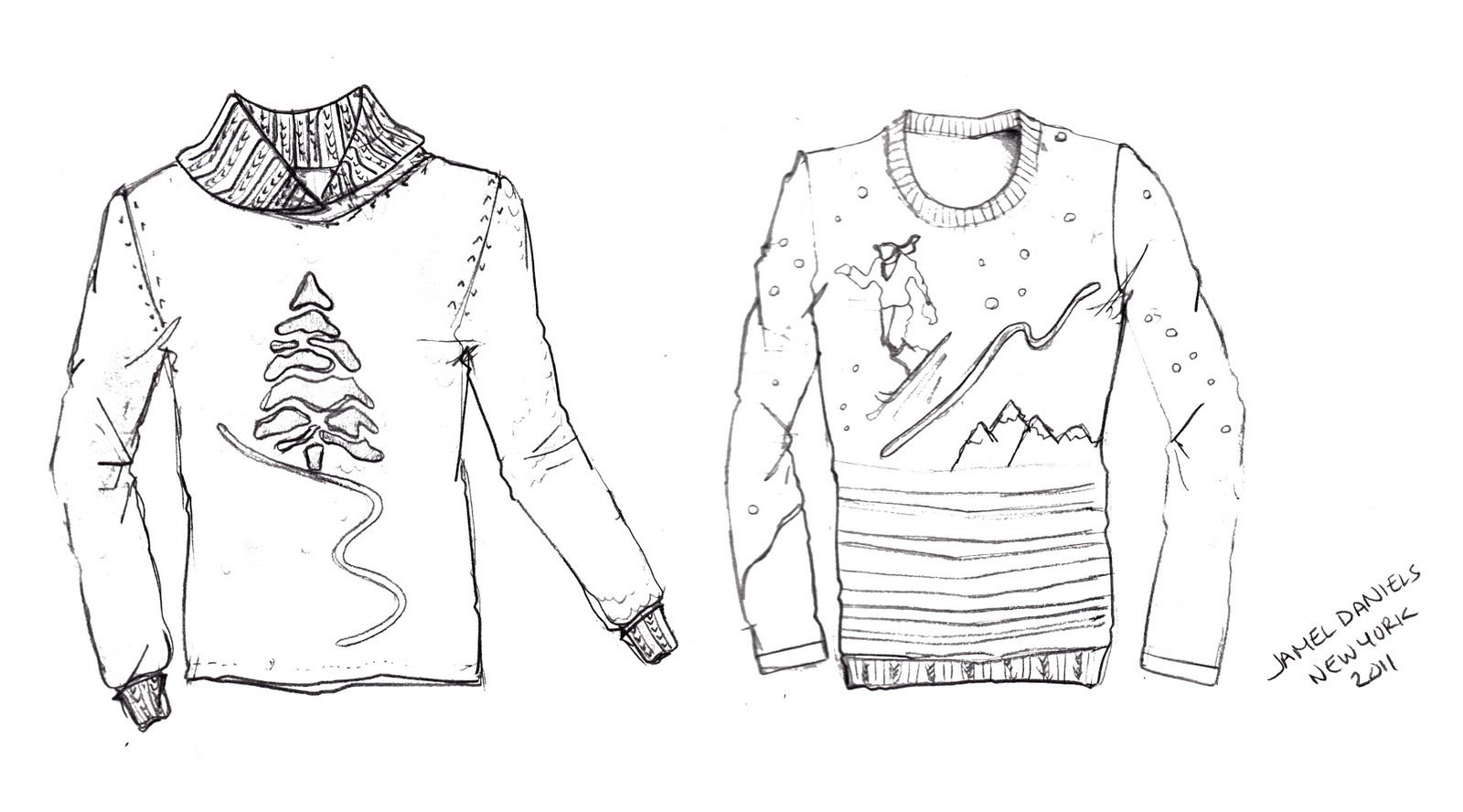 1600x888 Edgy Sketch Inspiration. Concept. Idea. Sketch. By Jamel Daniels - Sweater Sketch