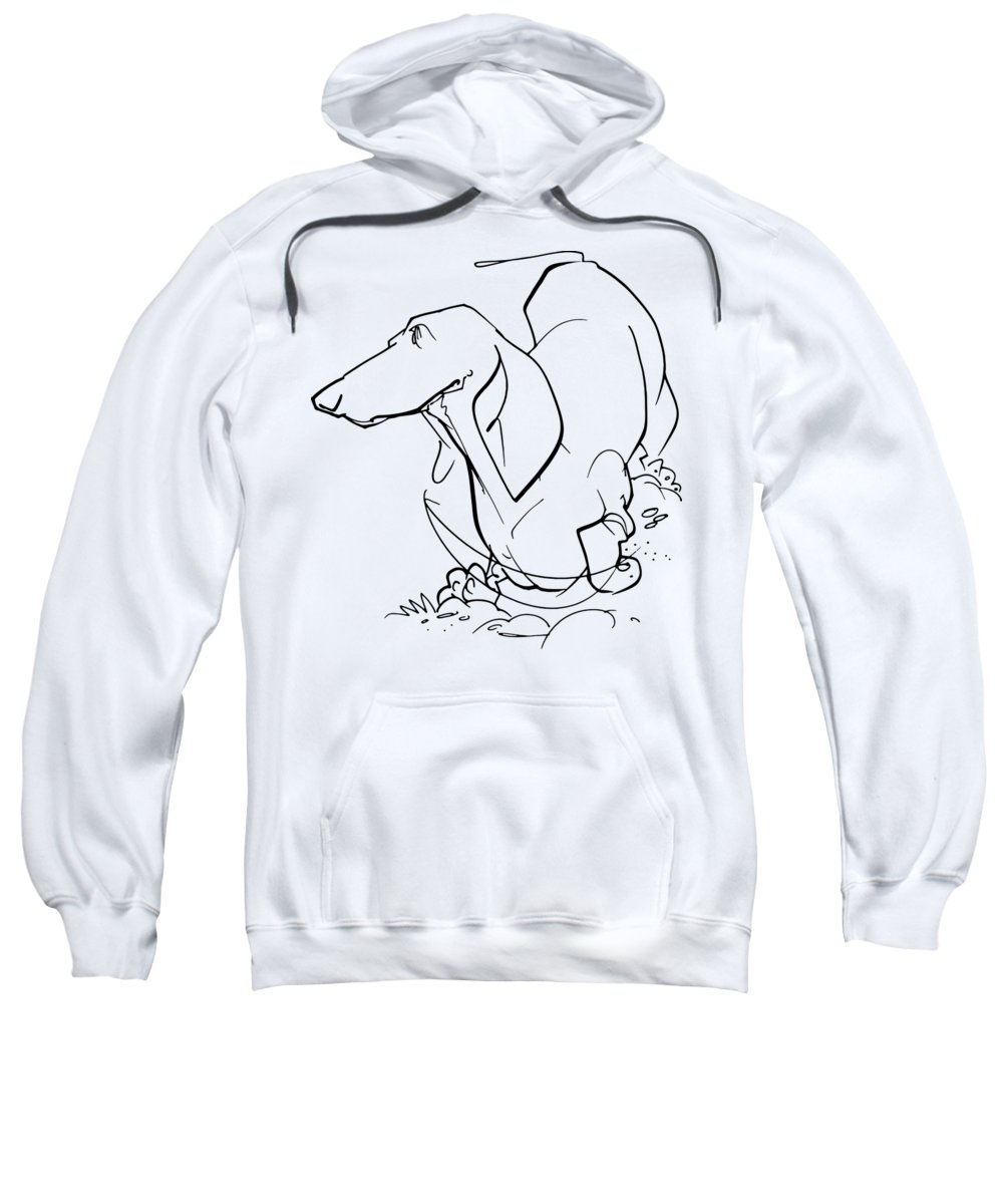 1000x1200 Dachshund Gesture Sketch Adult Pull Over Hoodie For Sale By John - Sweatshirt Sketch