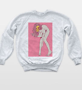272x300 Skull Girl Sweatshirt Pop Art Skeleton Jumper Smoke Indie Sketch - Sweatshirt Sketch