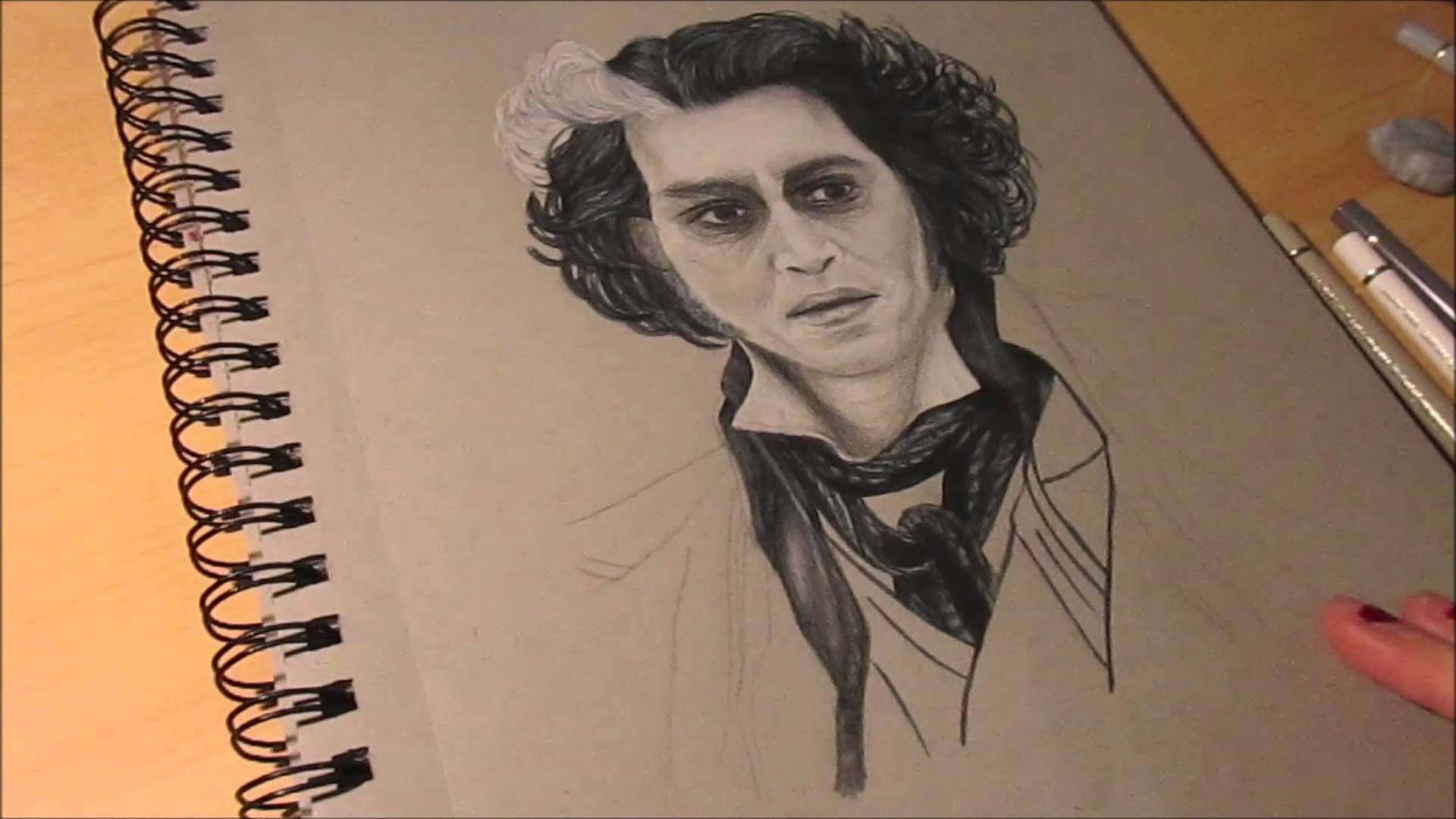 1920x1080 Johnny Depp - Sweeney Todd Sketch
