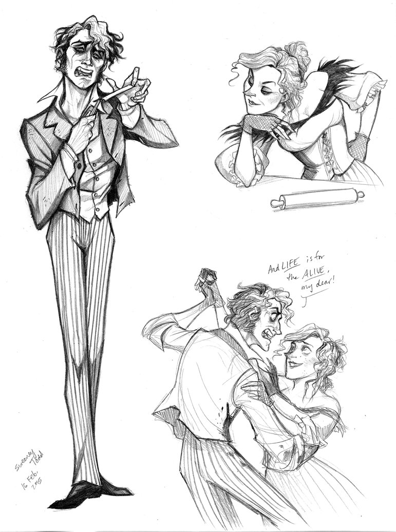 771x1036 Sweeney Todd Sketches By Squonkhunter - Sweeney Todd Sketch