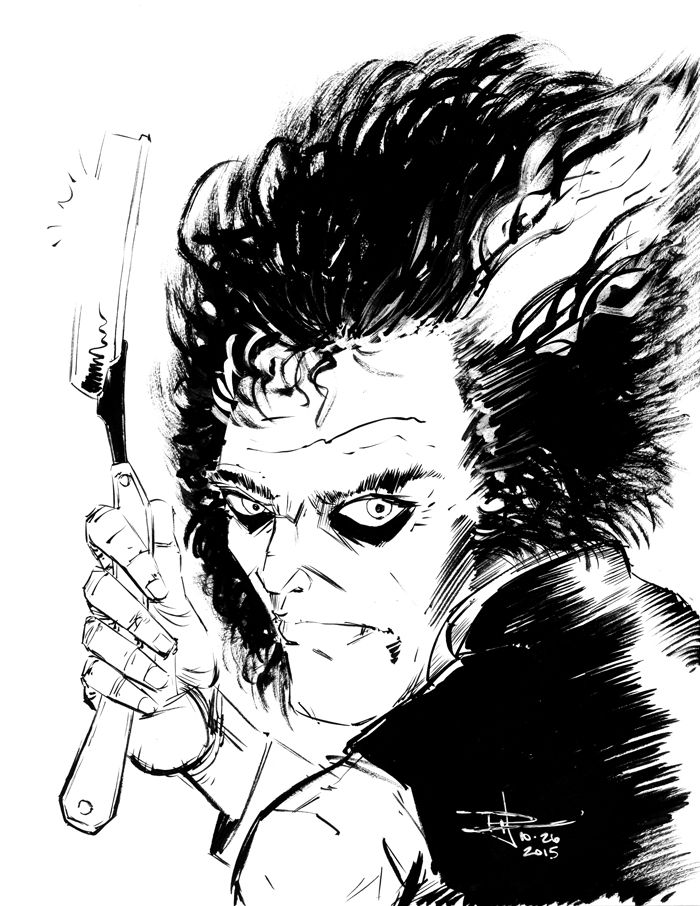 700x906 Sweeney Todd Original Art Phillip Ginn - Sweeney Todd Sketch