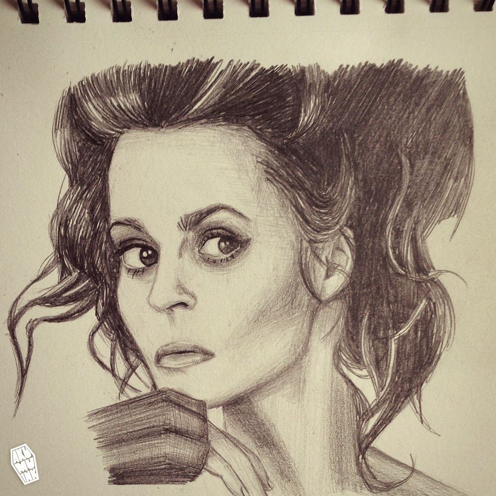 1018x1018 Helena Bonham Carter Sketch - Sweeney Todd Sketch