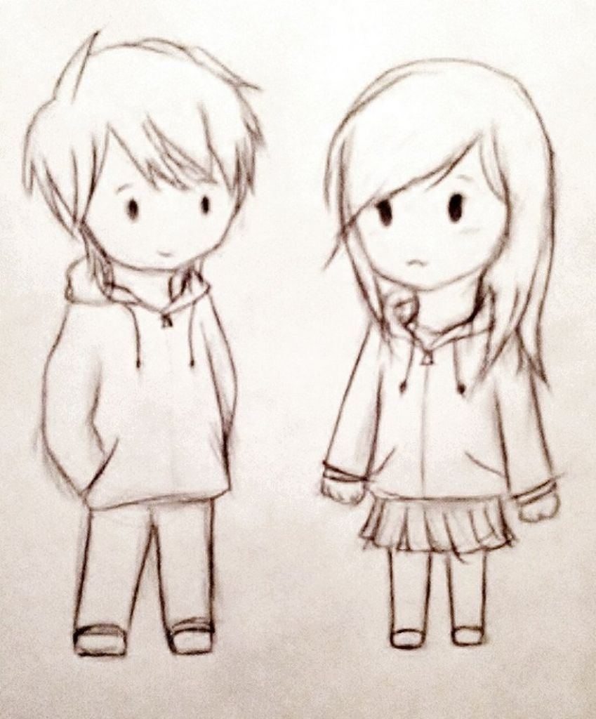 849x1024 A Cute Couple Sketches Cute Couple Sketches To Draw Cute Couple - Sweet Couple Sketch