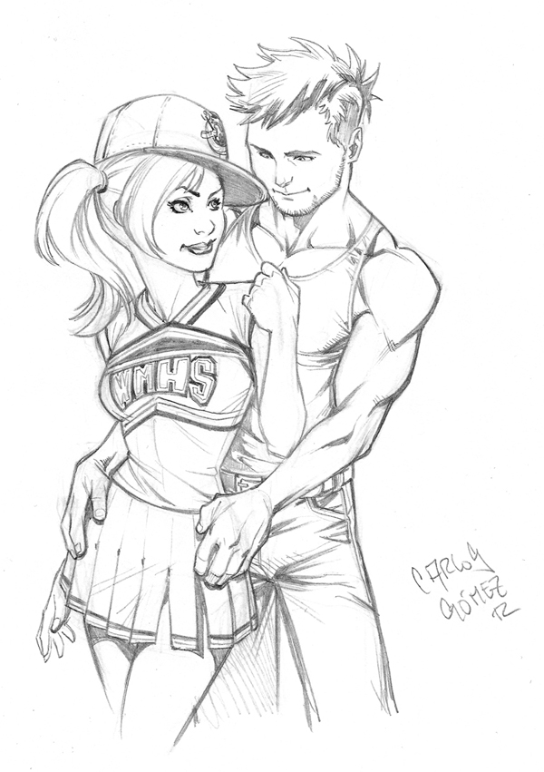 600x851 Sweet Couple - Sweet Couple Sketch