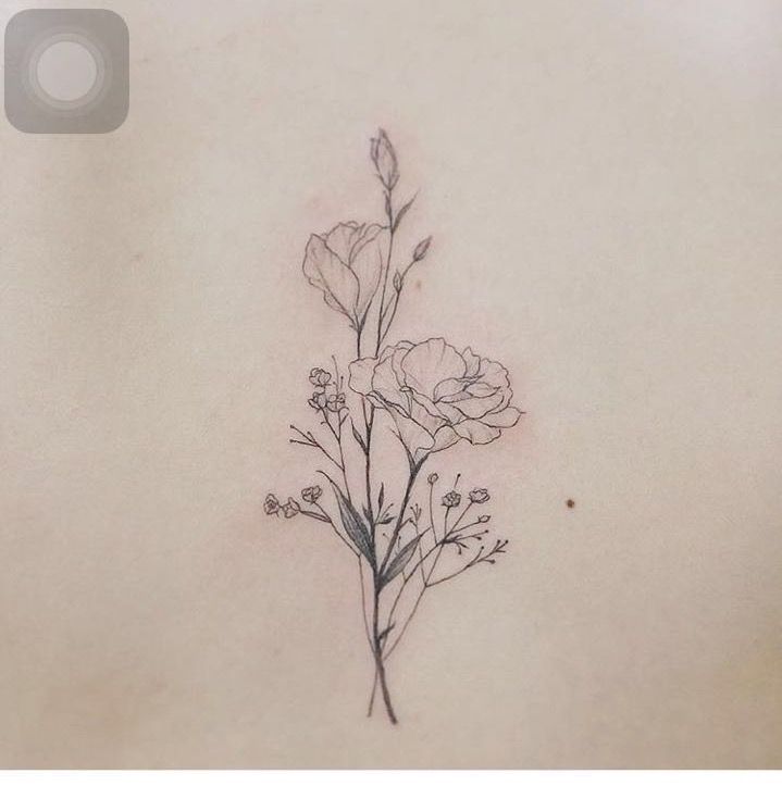 719x723 Sweet Pea Flower Tattoo - Sweet Pea Sketch