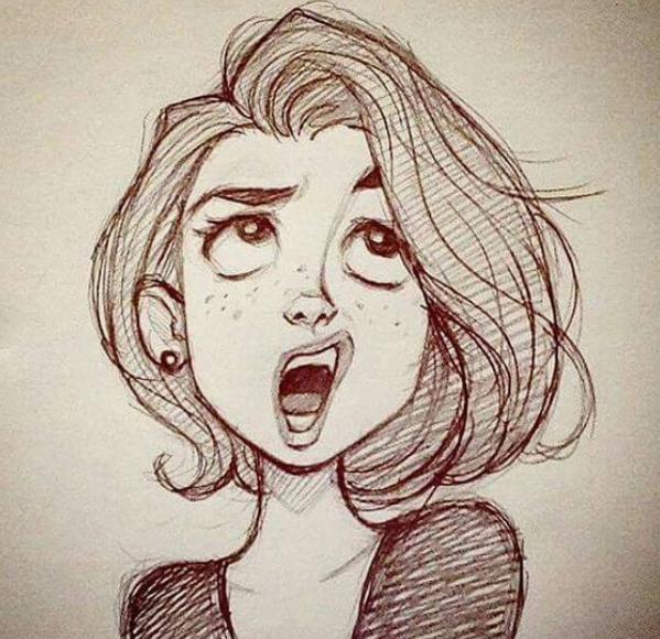 599x580 Drawing Sketch Of A Sweet Girl Steemit - Sweet Sketch