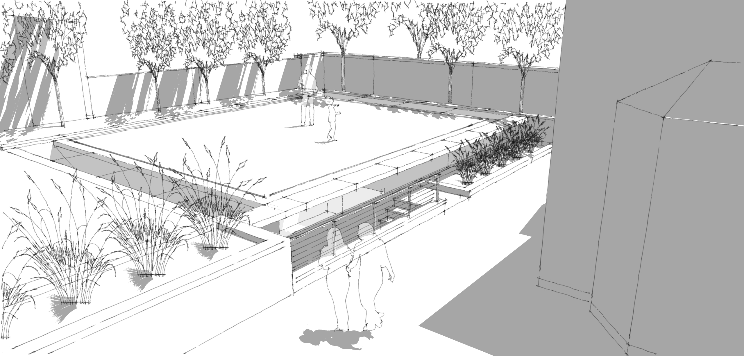 2560x1225 Sub Terranean Swimming Pool Commission Progresses - Swimming Pool Sketch