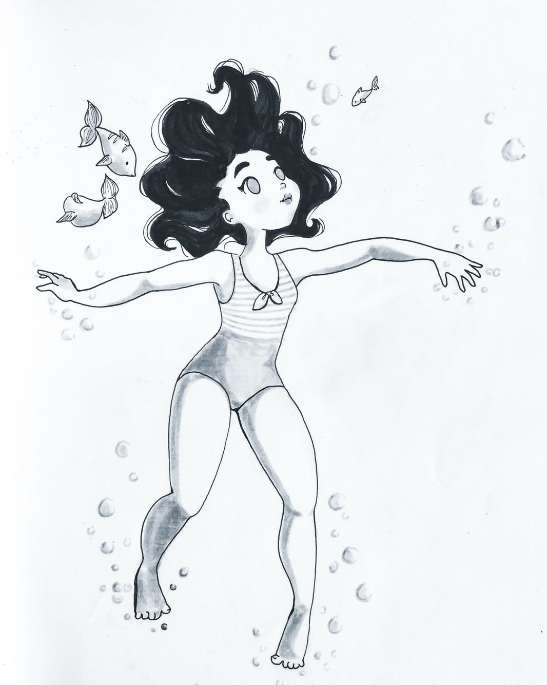 1066x1334 Summer Is Coming Sketch - Swimming Sketch