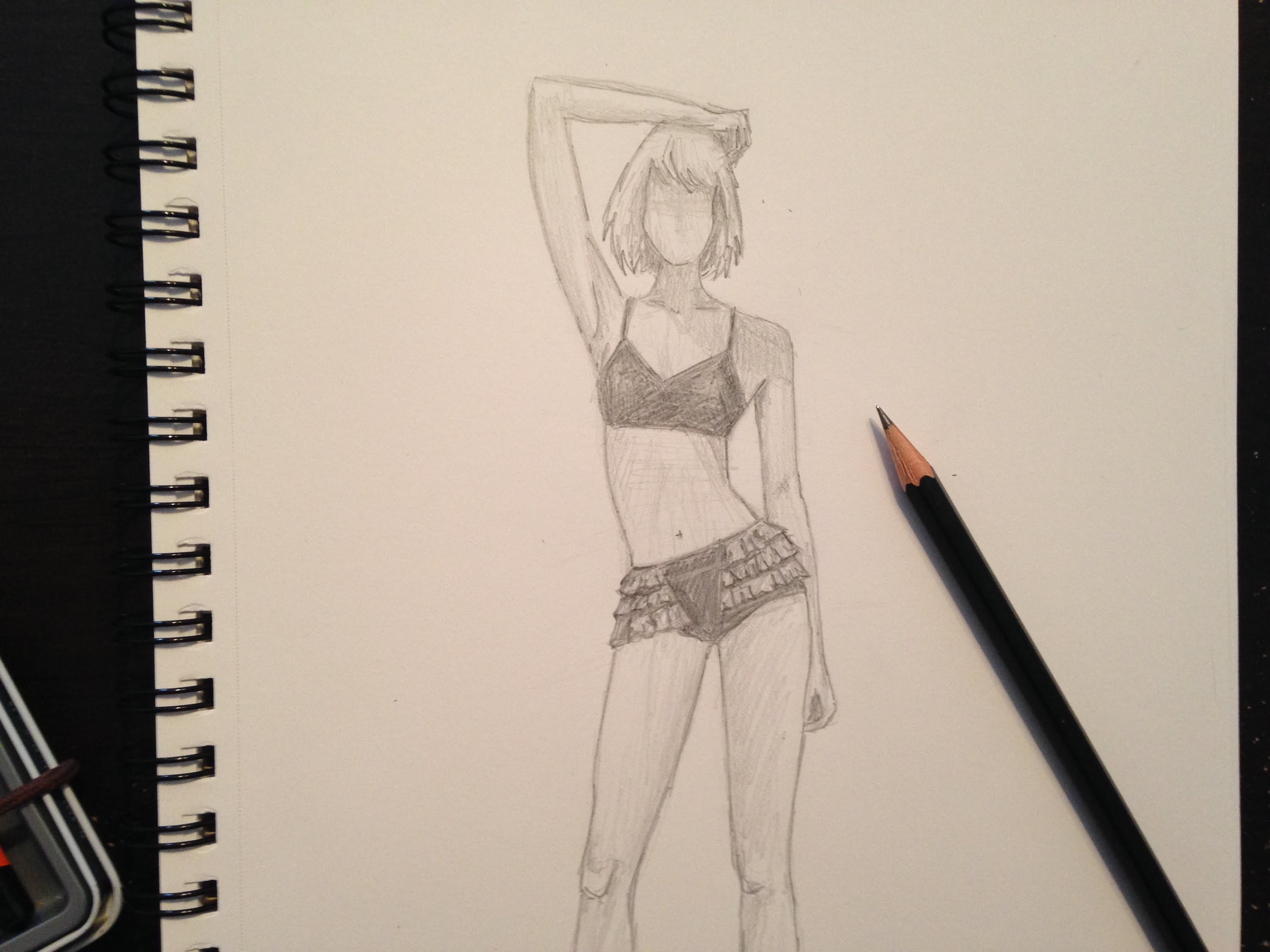 3000x2250 Speed Drawing Swimsuit Fashion Illustration - Swimwear Sketches