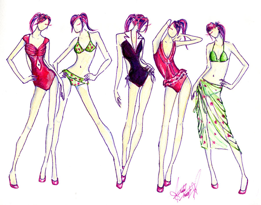 900x708 Swimwear 2013 By Parisfrantz - Swimwear Sketches