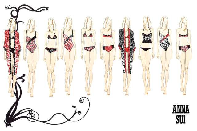 640x427 Anna Sui Swimwear Sketches. - Swimwear Sketches