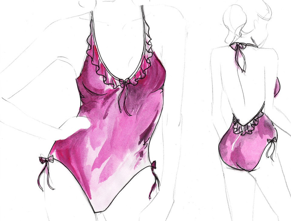 960x730 Fashion Illustration - Swimwear Sketches