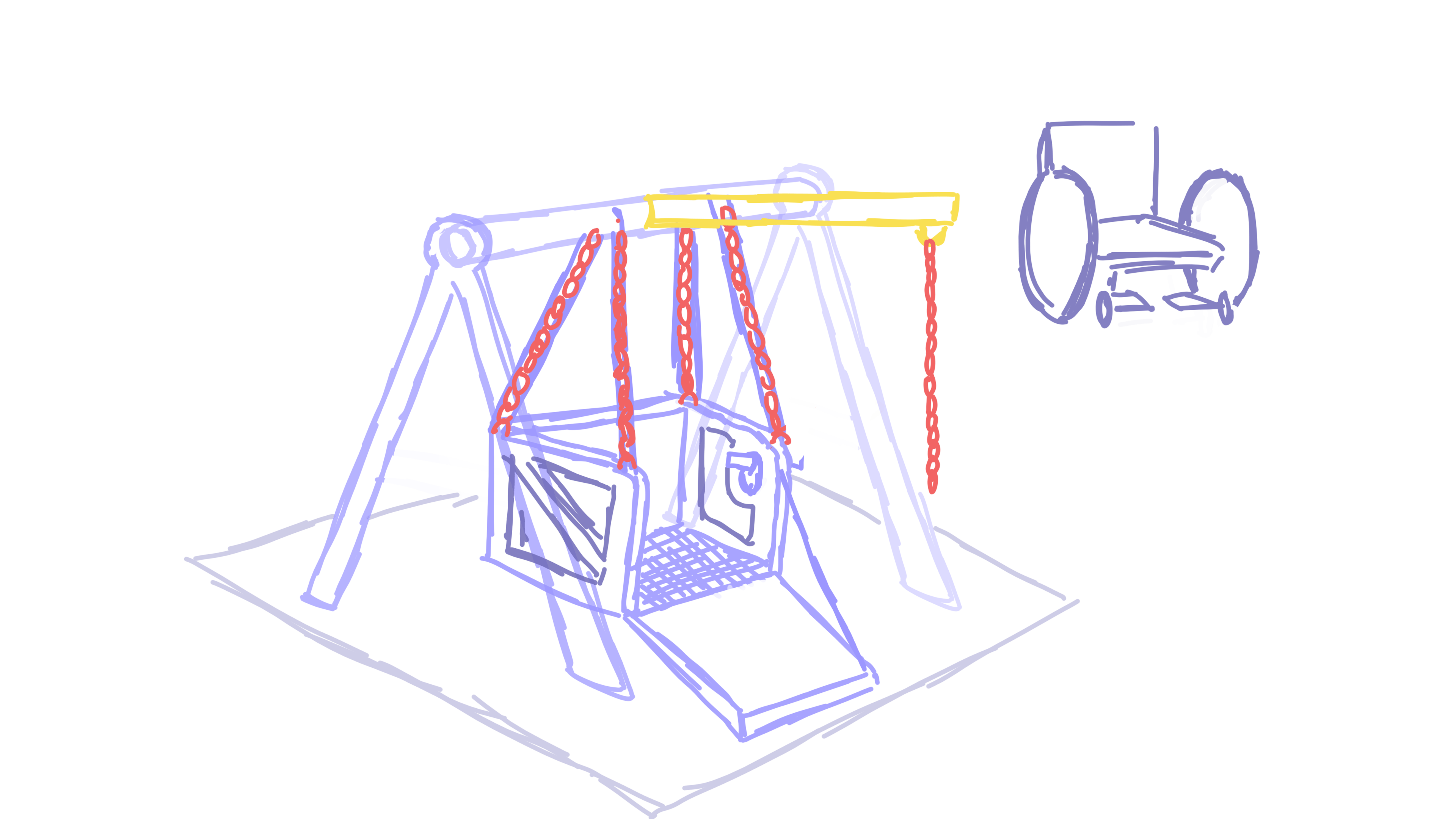 3840x2160 Kevin Euerle - Swing Set Sketch