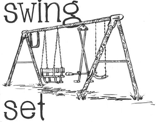 500x389 Swing Set Play. Play - Swing Set Sketch