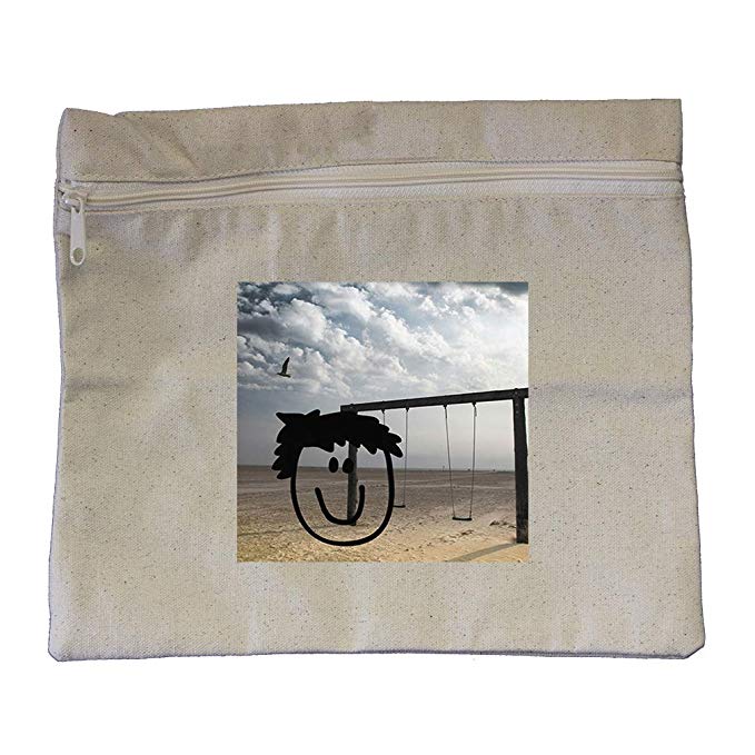 679x679 Sketch Of A Boy Head With Real Swing Set Cotton Canvas - Swing Set Sketch