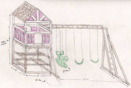 Swing Set Sketch At PaintingValley.com | Explore Collection Of Swing ...