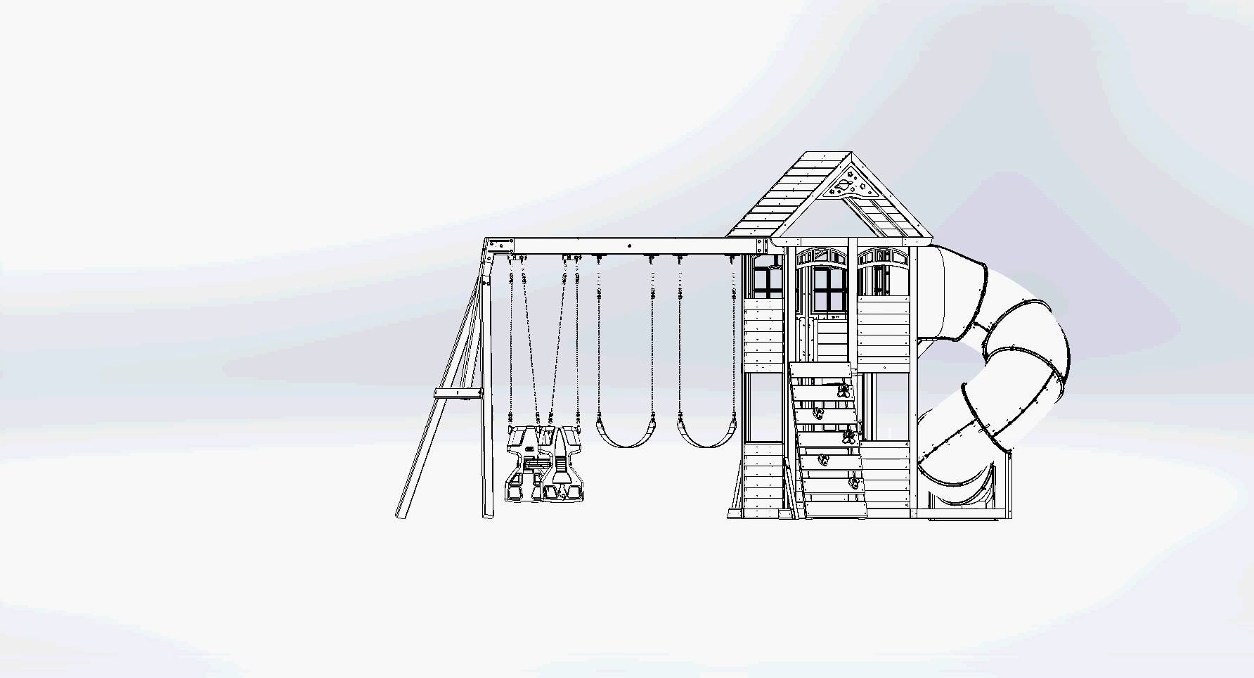 1784x964 Big Backyard Premium Cloverdale Wooden Play Set Swing Set - Swing Set Sketch