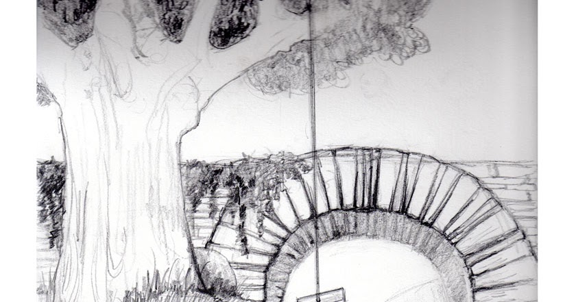 840x441 Hunter And Moon The Tree Swing Sketch - Swing Sketch