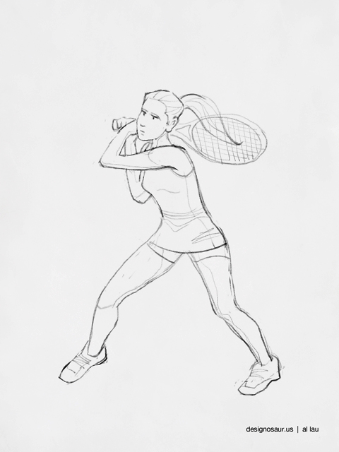 480x640 Sketch Backhand Swing Blog.designosaur.us - Swing Sketch