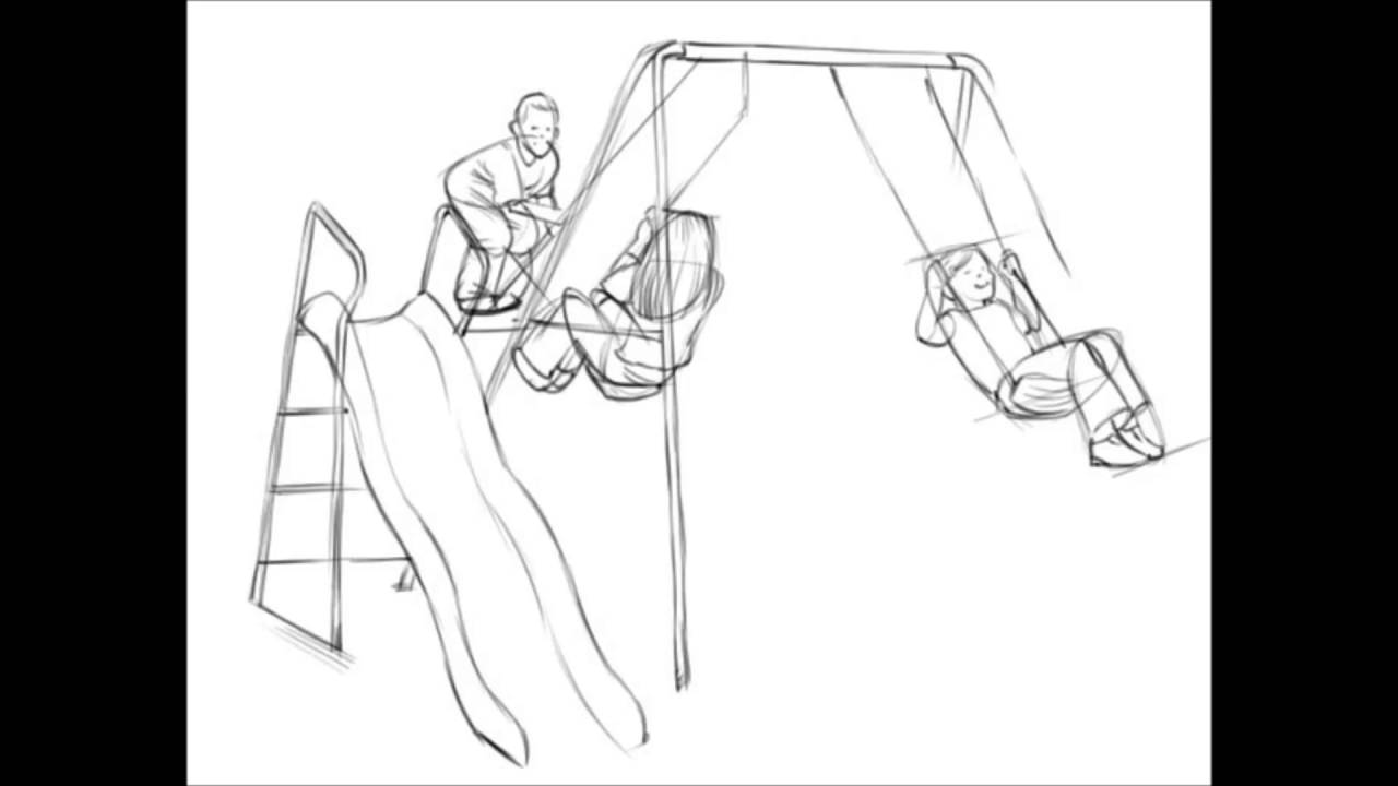 1280x720 How To Draw A Swing - Swing Sketch