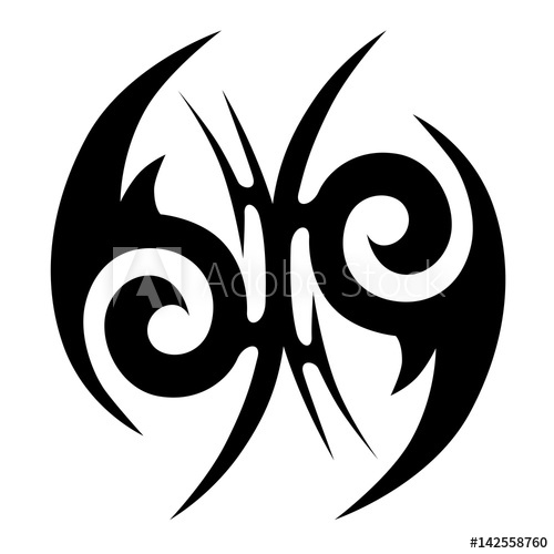 500x500 Tattoo, Sleeve, Tribal, Spine, Design, Swirl, Sketch, Vector - Swirl Sketch