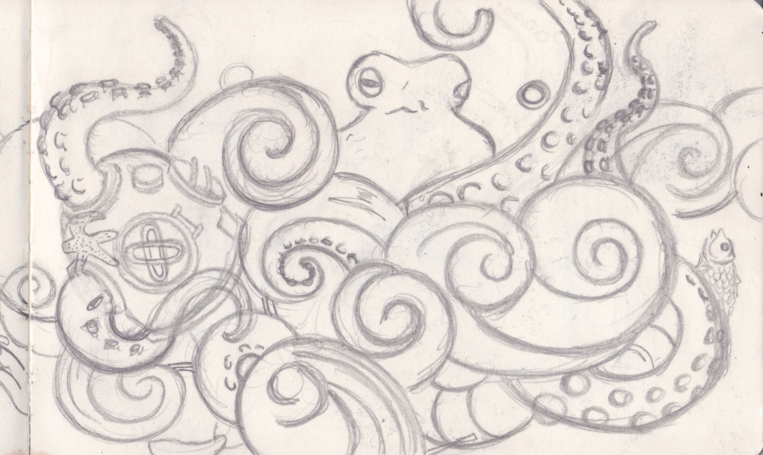 2585x1541 Brisk Ocean Swirls Klever Alvarado - Swirl Sketch