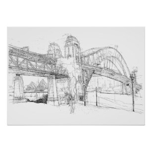 Sydney Harbour Bridge Sketch at PaintingValley.com | Explore collection ...