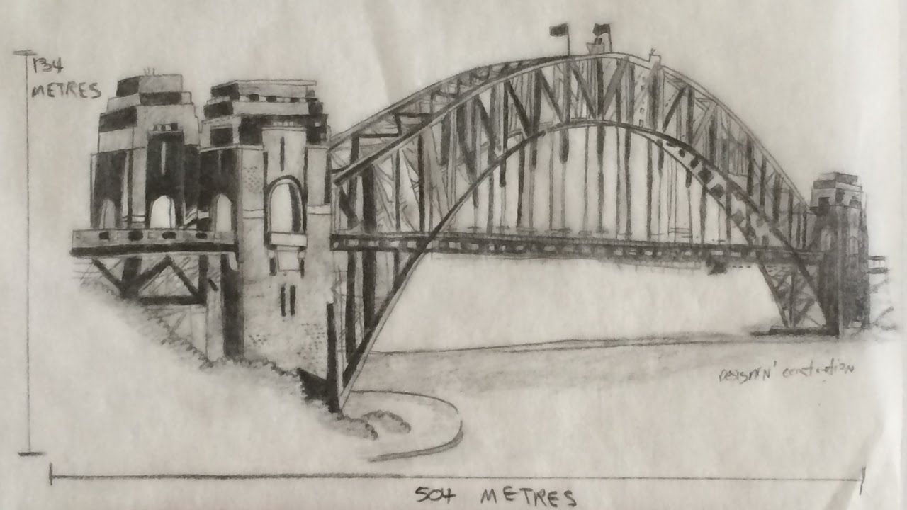 1280x720 Sydney Harbour Bridge Rendering - Sydney Harbour Bridge Sketch