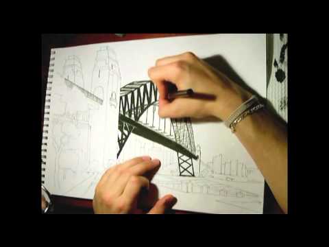 480x360 Sydney Harbour Bridge Sketched - Sydney Harbour Bridge Sketch