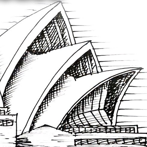 490x490 How To Draw The Sydney Opera House Shoo Rayner Author - Sydney Opera House Sketch