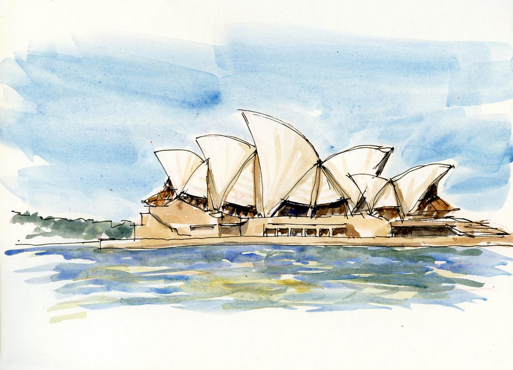 Sydney Opera House Sketch at Explore collection of