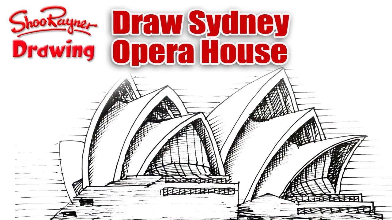 1280x720 How To Draw Sydney Opera House - Sydney Opera House Sketch