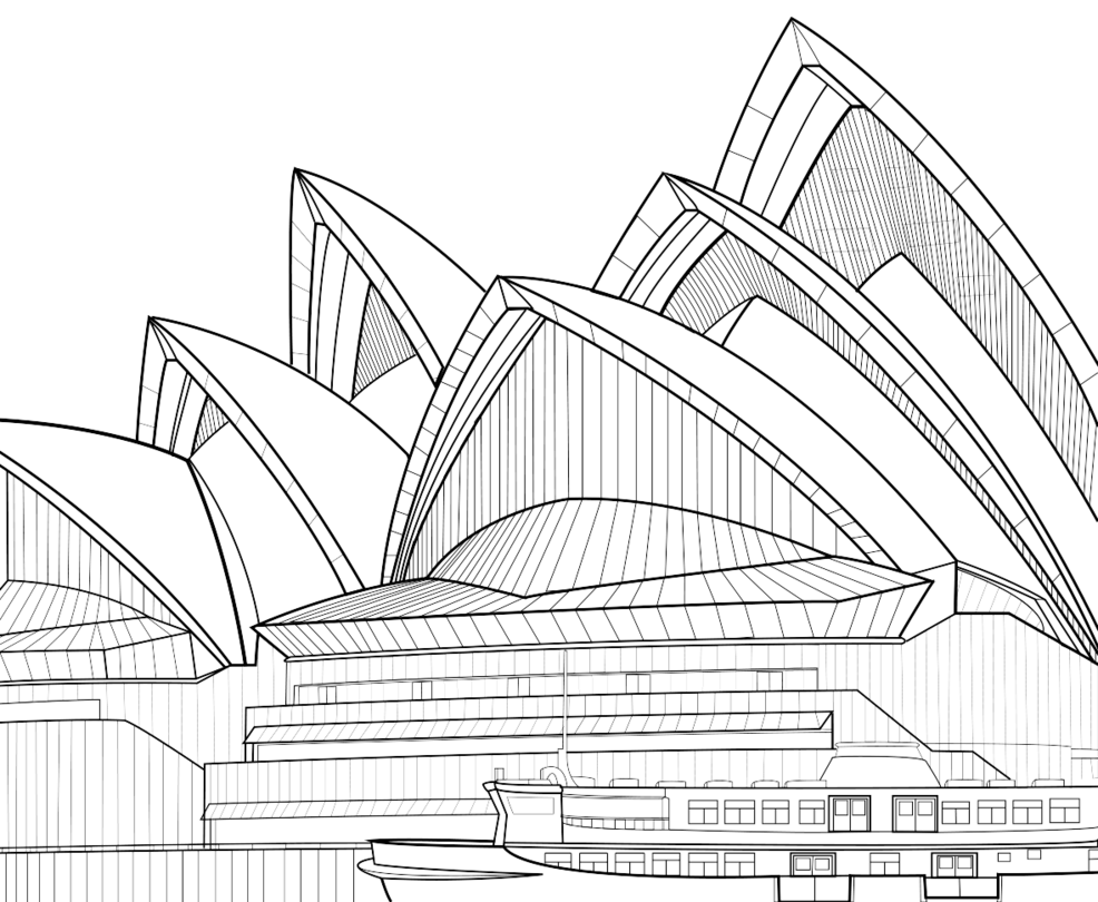 986x810 Sydney Opera House (Sketch) By Jack Sanders - Sydney Sketch