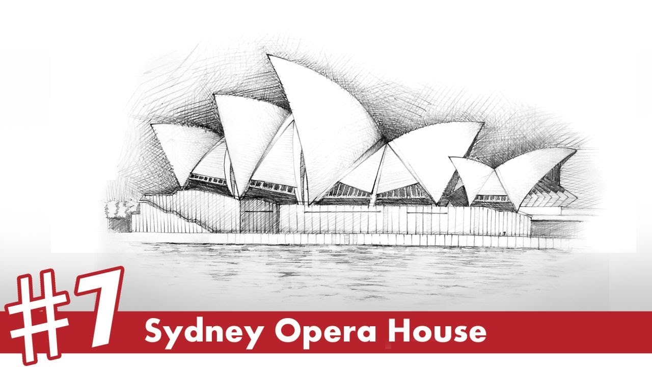 1280x720 Sydney Opera House Perspective Drawing - Sydney Sketch
